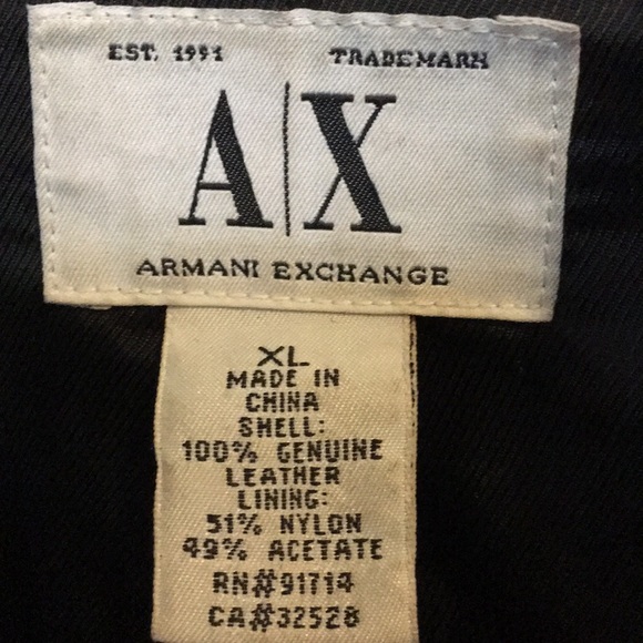 A/X Armani Exchange Leather Jacket L/XL - Picture 2 of 8